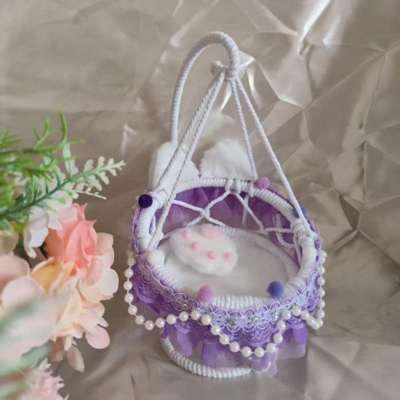 Плетеное вручную хлопковое кресло-гамак в виде корзины для подвешивания куклы – Бесплатная доставка на дом