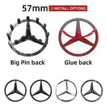 CSG1 1pcs 52mm 57mm Car Steering Wheel Badge Emblem Sticker Mercedes Benz Amg W204 W205 W212 W213 W221 W177 W246 GLA GLC CLA A ZZppWW