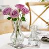 INS Glass Vase Clear Flower Vases for Centerpiece Table Home Office Desktop Decor Wedding Flower Arrangement Modern Flower Pot