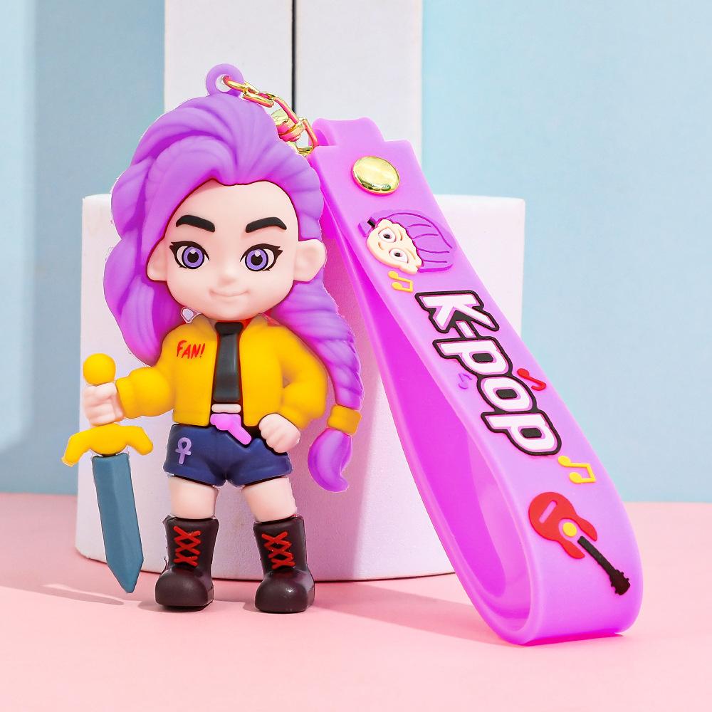 Аниме фильм Kpop Охотники на демонов Девушки Дерпи Брелоки Кукла Милый Тигр Экшн Модель Игрушка Коллекция Подарки