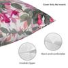 Rainbow Fuchsia Floral Grey Square Pillowcase Polyester Linen Velvet Creative Zip Decorative Throw Pillow Case Sofa Seater Cover
