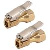 2pcs 13mm/0.5" 8mm/0.3" Universal Pump Nozzle Brass Air Chuck Tire Pump Nozzle Connector
