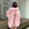 Women's Faux Lamb Fur Coat Thickened Loose Jacket Cute Rabbit Ears Autumn Winter New Arrival Warm Soft Outerwear