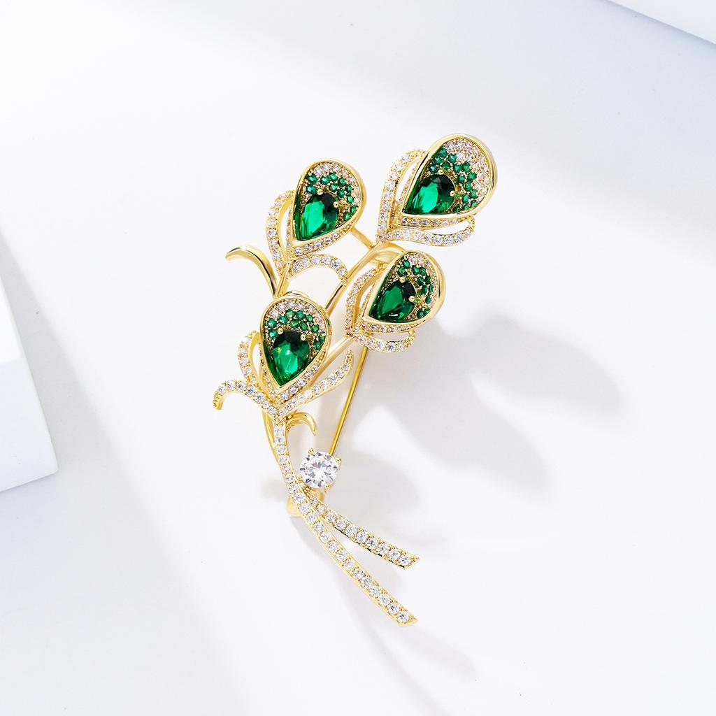 Senior Brooches Flower Leaf Brooch Pins for Women Suit Pendant Fashion Brooches Jewelry