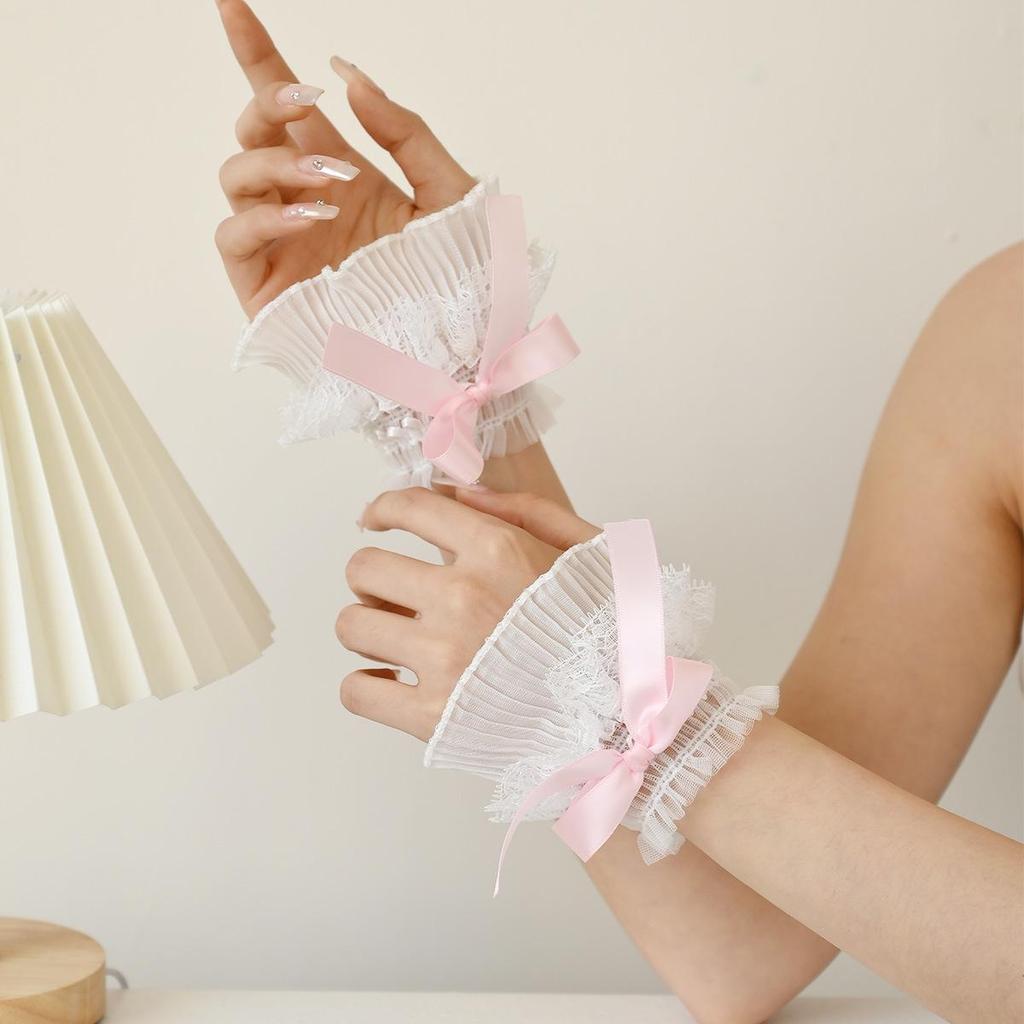 Fairy Bowknot Flared Sleeve Nail Art Cuffs - Cute Lolita Wrist Sleeves