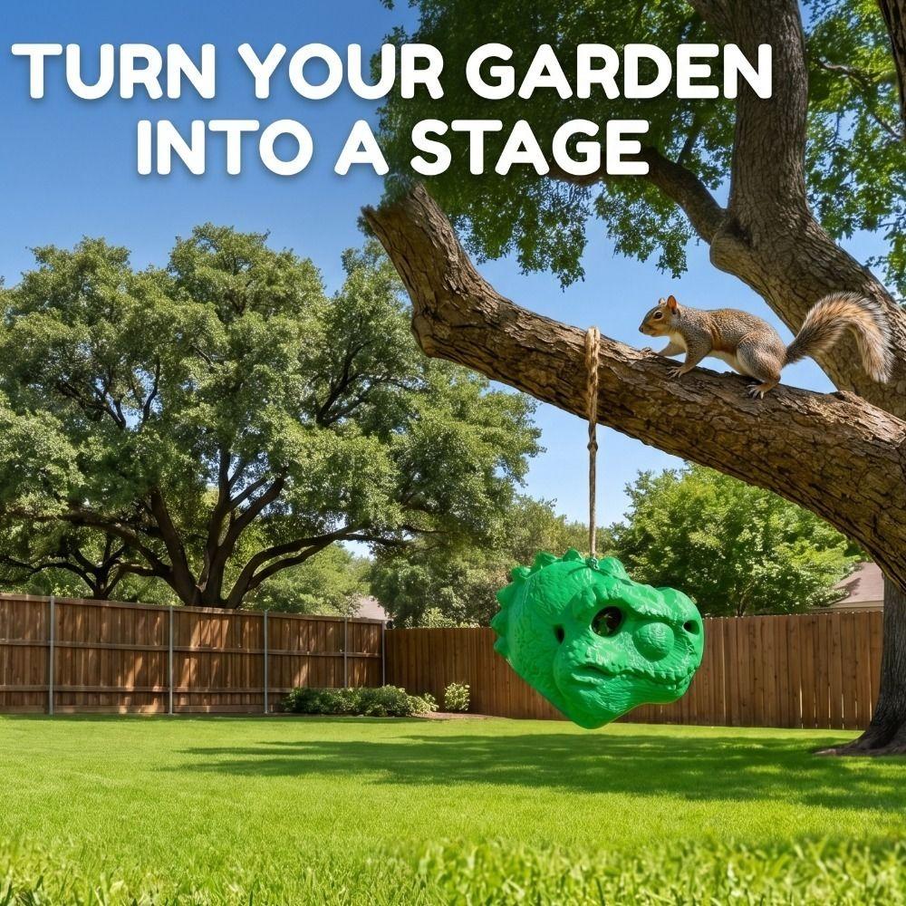 Large Capacity T-Rex Head Squirrel Feeder 3D Printed Squirrel Feeder Ornament Home