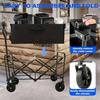 450LB Capacity Heavy Duty Folding Coffee Wagon Cart with All-Terrain Wheels, Ergonomic Handle & Mesh Pockets Cart for Outdoor