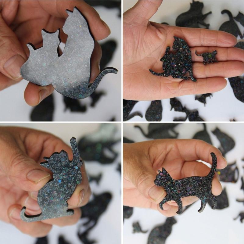 DIY Различные формы кошек Брелок Силиконовая форма Серьги Ожерелье Подвеска Шарм Форма для заливки эпоксидной смолы Декор для мешочка с украшениями