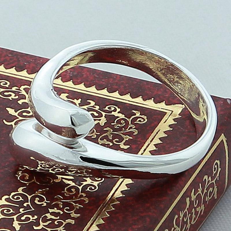 925 Серебряное Простое Открытое Кольцо Капли Воды Для Женщин Свадебная Мода Серебро 925 Ювелирные Изделия