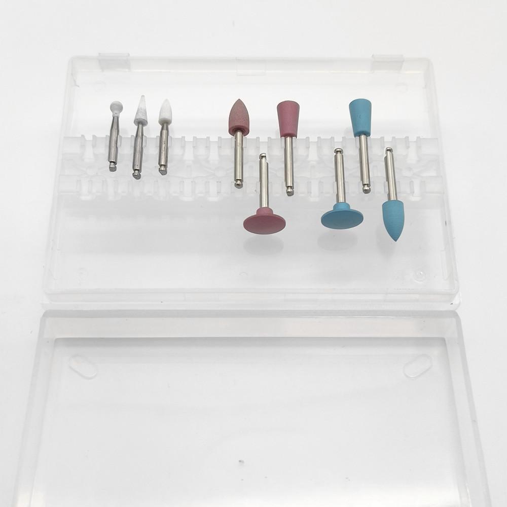 Набор из 9 шт./10 шт./12 шт., набор для полировки стоматологических композитов, фарфоровый полировщик для полировки зубов, полировка металлической коронки для низкоскоростного наконечника