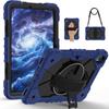 Противоударный защитный чехол для планшета Heavy Defense Armor для Samsung S11 S10 S9 FE A11 A9 Plus A7 Lite со шнурком Толстый Противоударный с вращающейся подставкой-крышкой