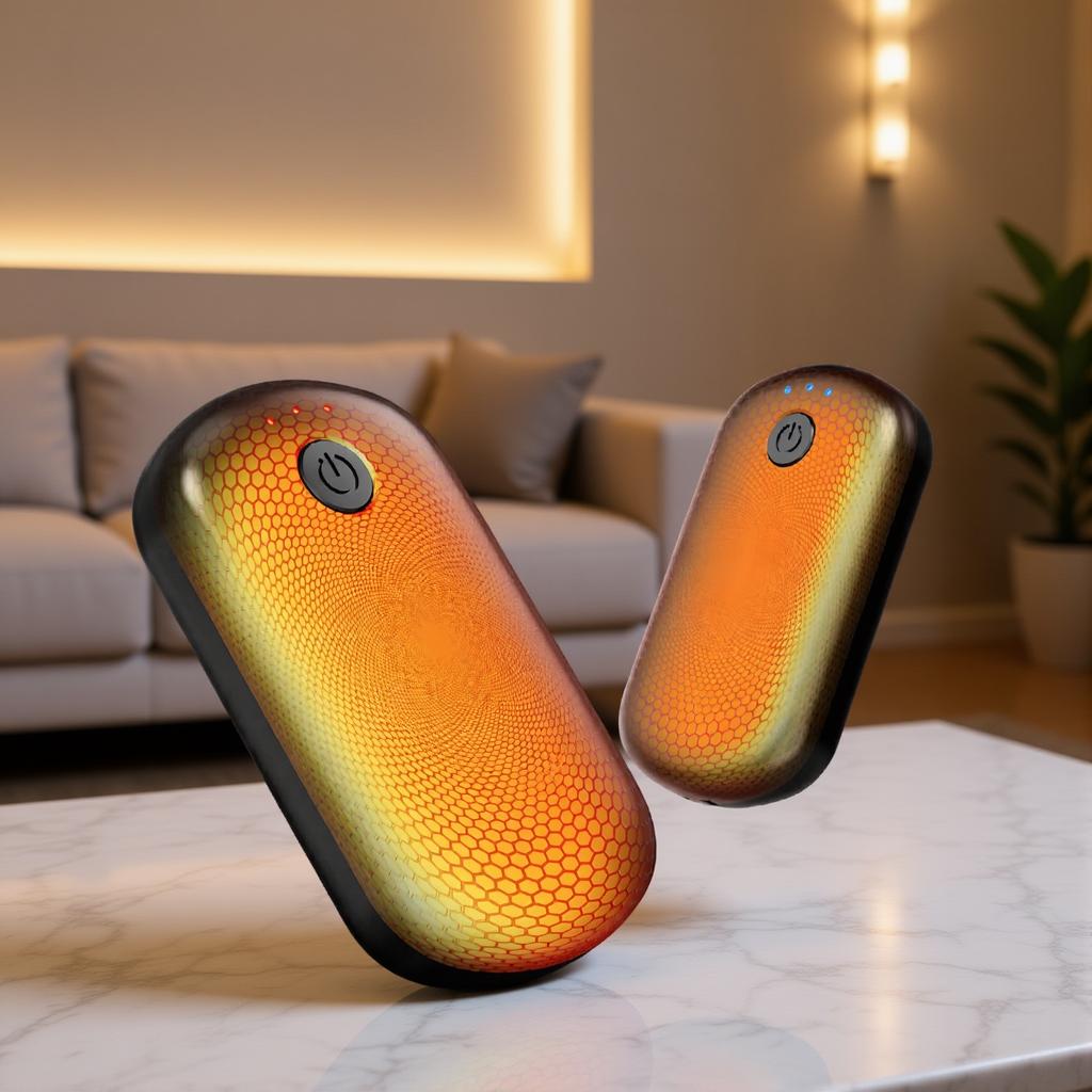 Перезаряжаемая грелка для рук с графеновым нагревом Набор из 2 штук 3 температурных режима Портативный аккумулятор с длительным сроком службы для зимнего отдыха на открытом воздухе