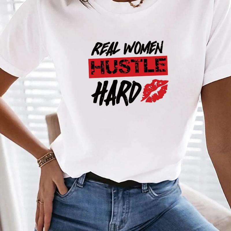 All-Day Comfort Casual Top: Crew Neck Women's Short Sleeve Tee, Soft Stretch Fabric