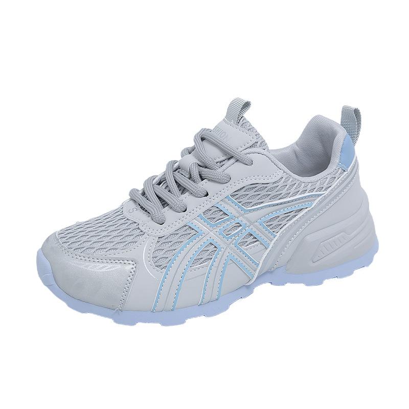 2025 осень новые универсальные кроссовки на толстой подошве с увеличением роста, женская обувь для активного отдыха и хайкинга, сетчатые вентилируемые спортивные кроссовки для девочек