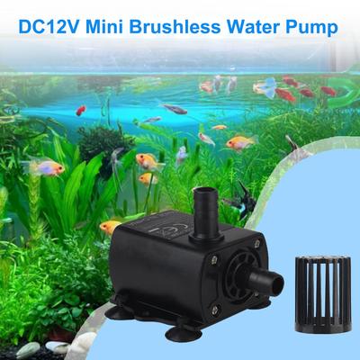 Мини-бесщеточный водяной насос, водонепроницаемый, DC12V 5W, бесшумный, для аквариума, циркулирующий, погружной, 280 л/ч, подъем 300 см, прочный