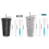 Insulated Glitter Coffee Cup Double Layer Stainless Steel Water Bottle  Girl