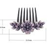 Bride Hair Jewelry Bride Headpiece Women Headdress Hairpin Hair Comb Inlaid Flower Shiny Rhinestone
