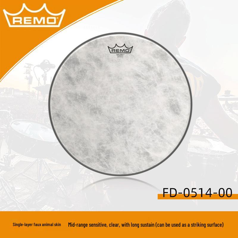 Allied Parts 14" REMO Пескоструйная Шведская Барабанная Установка, Черно-Белый Однослойный Резонансный Пластик для Барабана