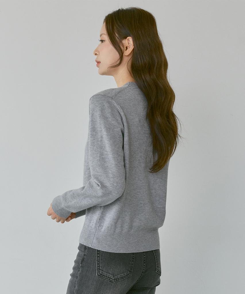 210EDIT Unisex Soft Knit Round Neck [Melan Grey]_Zz4Sw070
