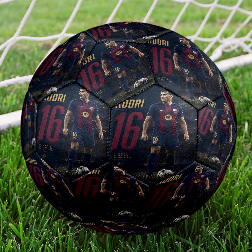 Spain's Rodri Celebration Size 5 Soccer Balls, Anti-Slip, Protective Football, Outdoor Sport, a Unique Gift Suitable for him/her, Birthdays