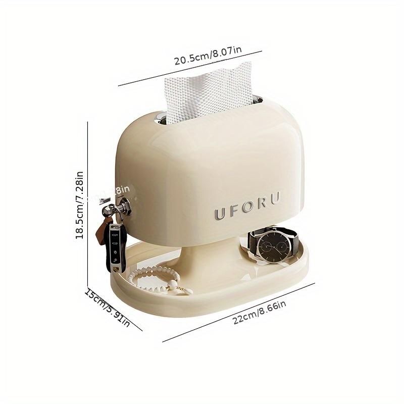 1pc Retro Tissue Box Double-layer Tissue Boxwith Storage Tray Jewelry Watch Organizer Home Living Room Desktop Napkin Container