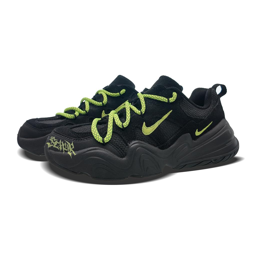Nike Tech Hera Abrasion Resistant Low top Casual Shoes Unisex Black Green FJ9532-101(team1386-)