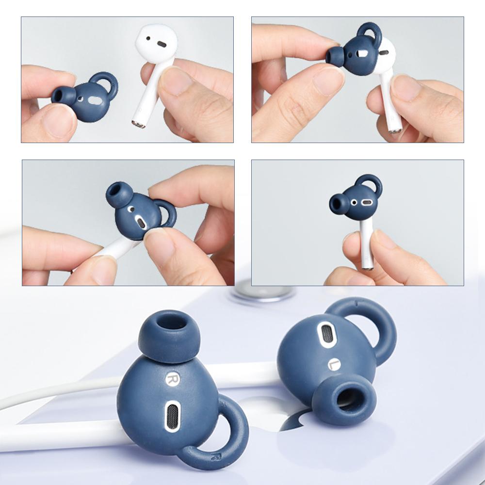 Accessories Protective Caps Ear Tips Protector with Storage Pouch Silicone Earbuds Cover