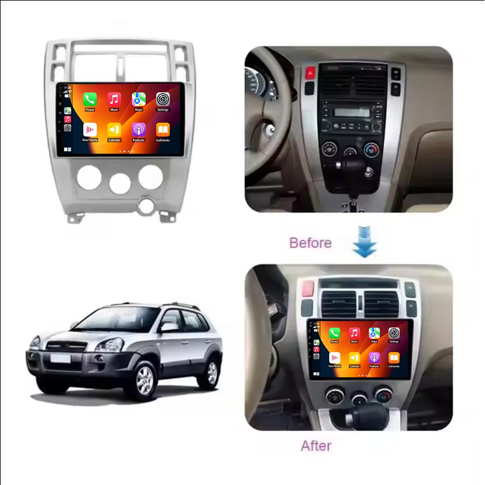 Android Car Radio для Hyundai Tucson 1 2004-2009 Мультимедиа Беспроводной Carplay Стерео Навигация Авто 2Din Экран Головное Устройство