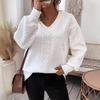 Women's Clothing, Casual, Solid Color, Warm, Loose, Long Sleeved, T-shirt, Women's