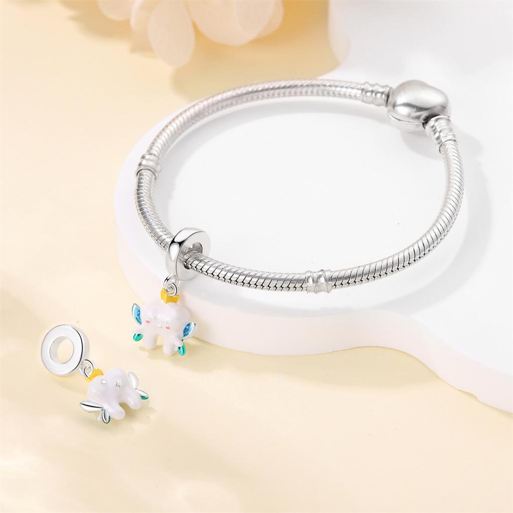 Серия «Профессия» Аптечка Зубы Учитель Бусины Подвеска Белый Медь Посеребренные 925 DIY Браслет Бусины