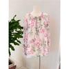 Silk Shirt Women's Spring/summer Loose Micro-permeable Smooth Printing Two-piece 100% Mulberry Silk Blouse