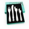 4Pcs/Set 18/10 Stainless Steel Silverware Gift Cartoon Pictures Portable Flatware Dinner Spoon Fork Knife Cutlery Kitchen Home Tableware