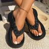 Soft Sole Platform Flip Flops Woman Clip Toe Eva Non-Slip Cloud Slippers Women 2024 Summer Thick Bottom Bathroom Slides Sandal