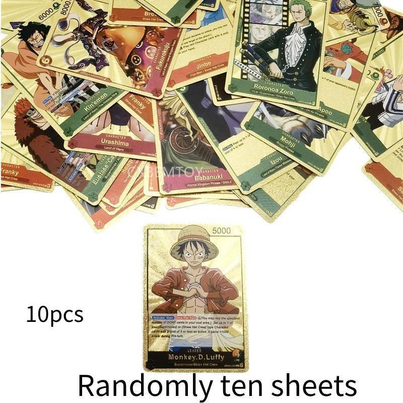 Popular One Piece Gold Card Game With Luffy Zoro Cards