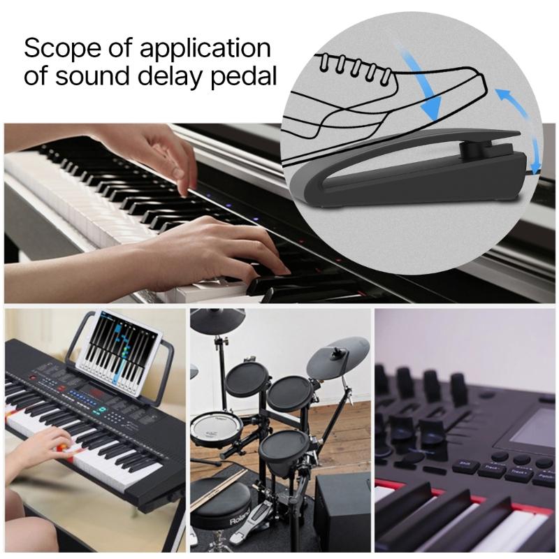 Портативная педаль сустейна для электронных инструментов Удобное управление музыкой для пианино, синтезатора, игроков на ручном пианино