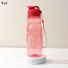 650ML Multi-color Sports Water Bottle Large Capacity Transparent Plastic Water Bottle Portable Outdoor Travel Camping Water Cup