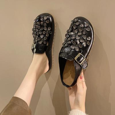 Туфли на плоской подошве, женская мода, новые, высококачественные, легкие, без застежек, повседневные, с круглым носком, новые, большие размеры, плоские тапочки, Zapatos De Mujer