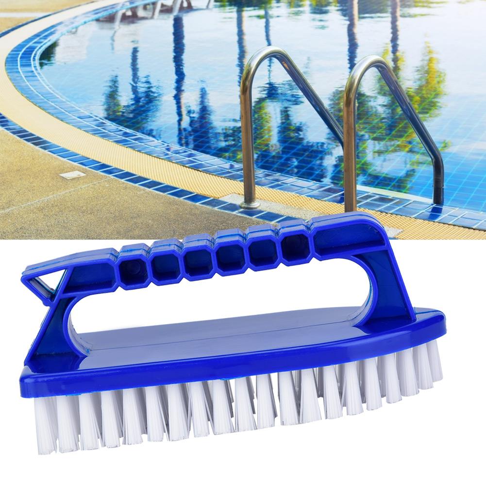 Swimming Pool Step Corner Brush Handheld Door Window Cleaning Tools with Fine Bristles