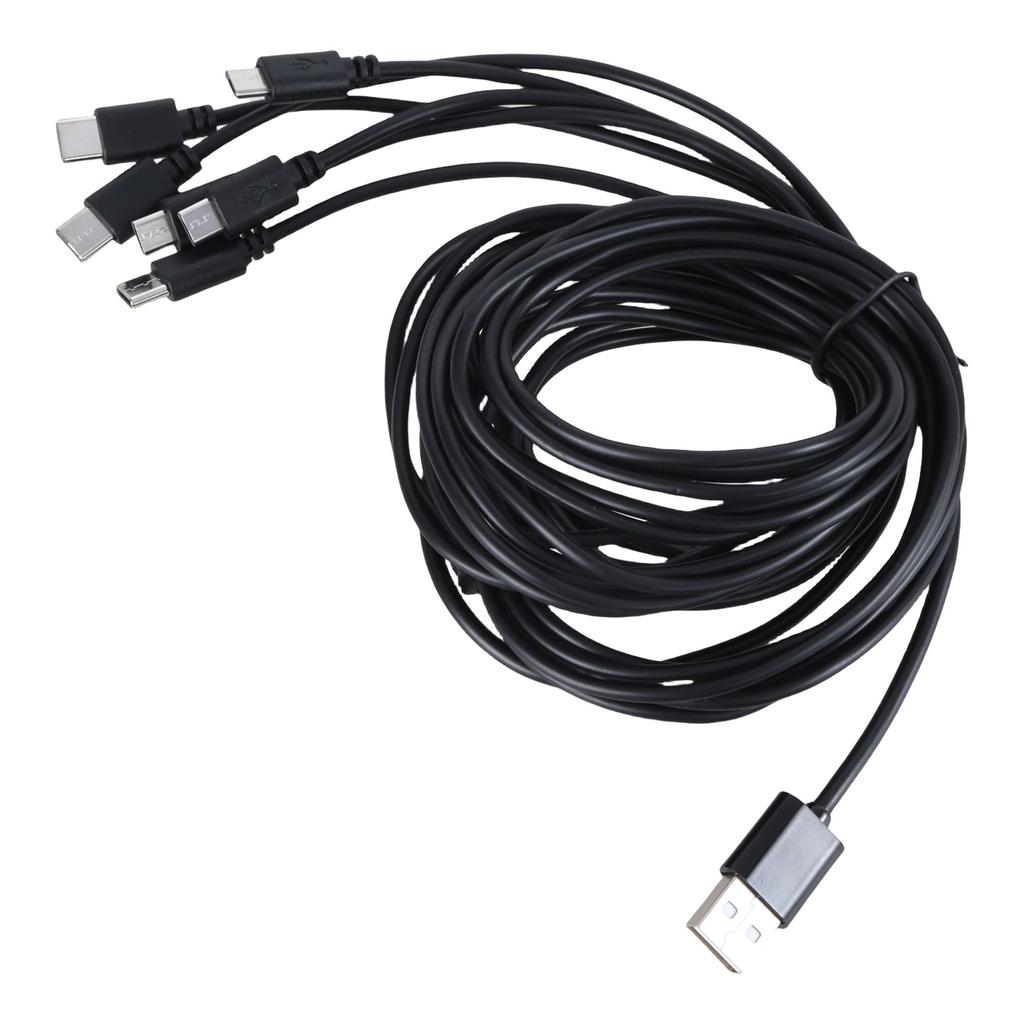Кабель для зарядки нескольких устройств 6 в 1 USB на 3 Micro USB и 3 разъема типа C, шнур, провод для зарядки, 6 шт., электроника