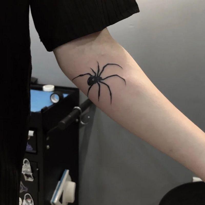 1 лист водостойких временных тату-наклеек «Паук», долговечные водостойкие на одну-две недели, для руки, ноги