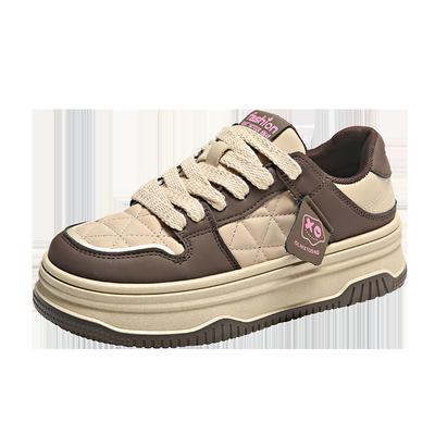 Толстые повседневные кроссовки с флисовой подкладкой, женские зимние новые клетчатые спортивные туфли с распущенным низом для женщин