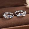 Xiaomi Huitan Fresh Heart Hoop Earrings for Women Elegant Bright Cubic Zirconia Trendy Wedding Party Charming Versatile Jewelry Gift
