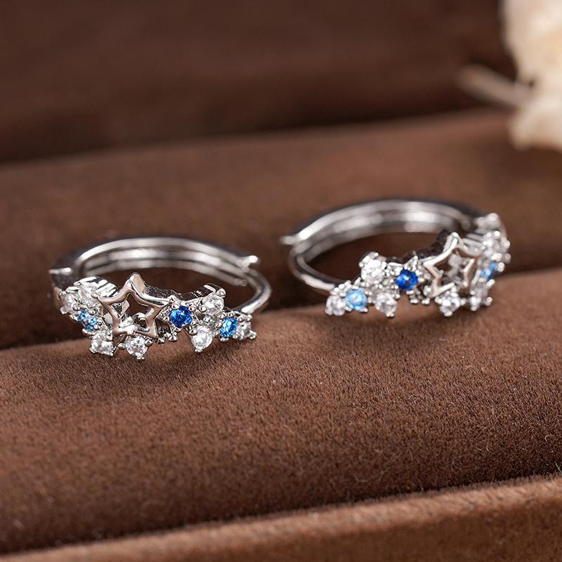 Xiaomi Huitan Fresh Heart Hoop Earrings for Women Elegant Bright Cubic Zirconia Trendy Wedding Party Charming Versatile Jewelry Gift