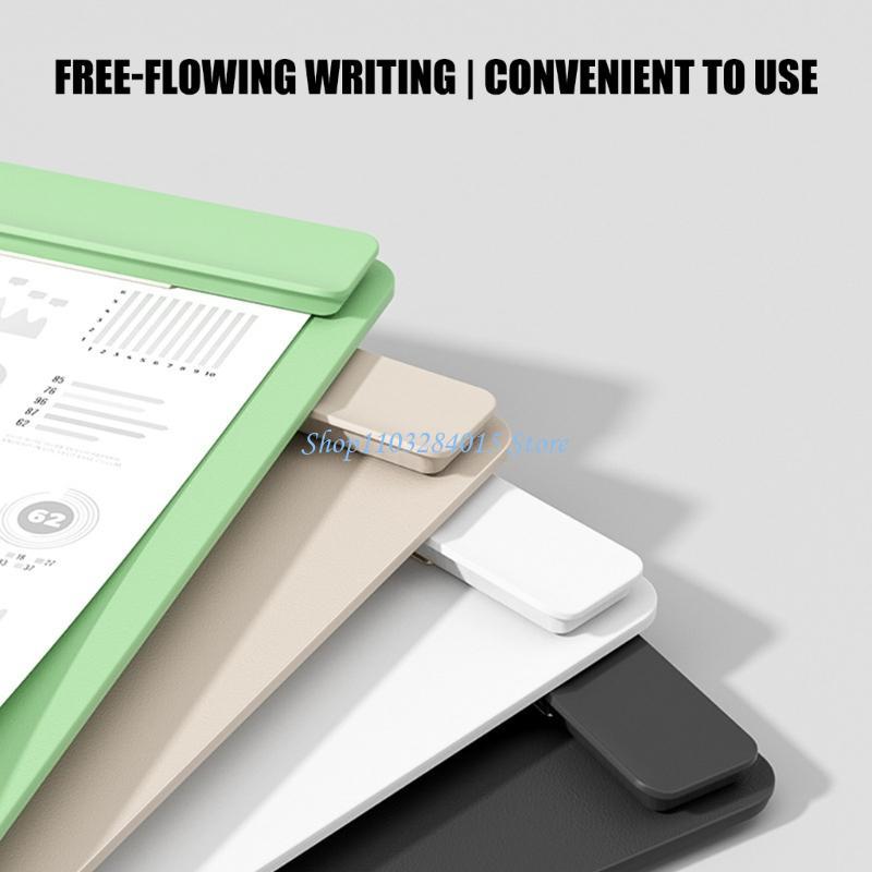 R6FF Standard Size Clipboard 12.4x8.86Inch Writing Board Document Organiser Clipboard with Long Plastic Clip for Office