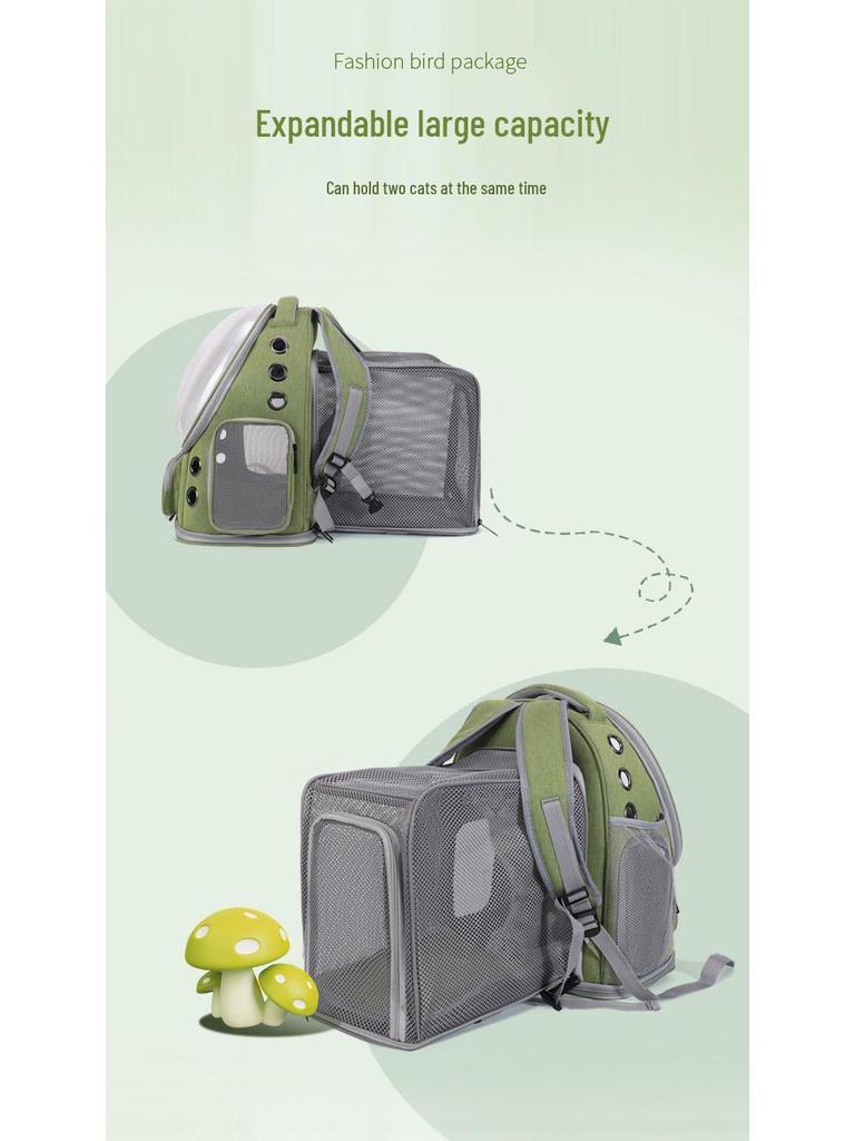 Вентилируемый рюкзак-переноска для кошек большой вместимости - Портативный дизайн космической капсулы для прогулок