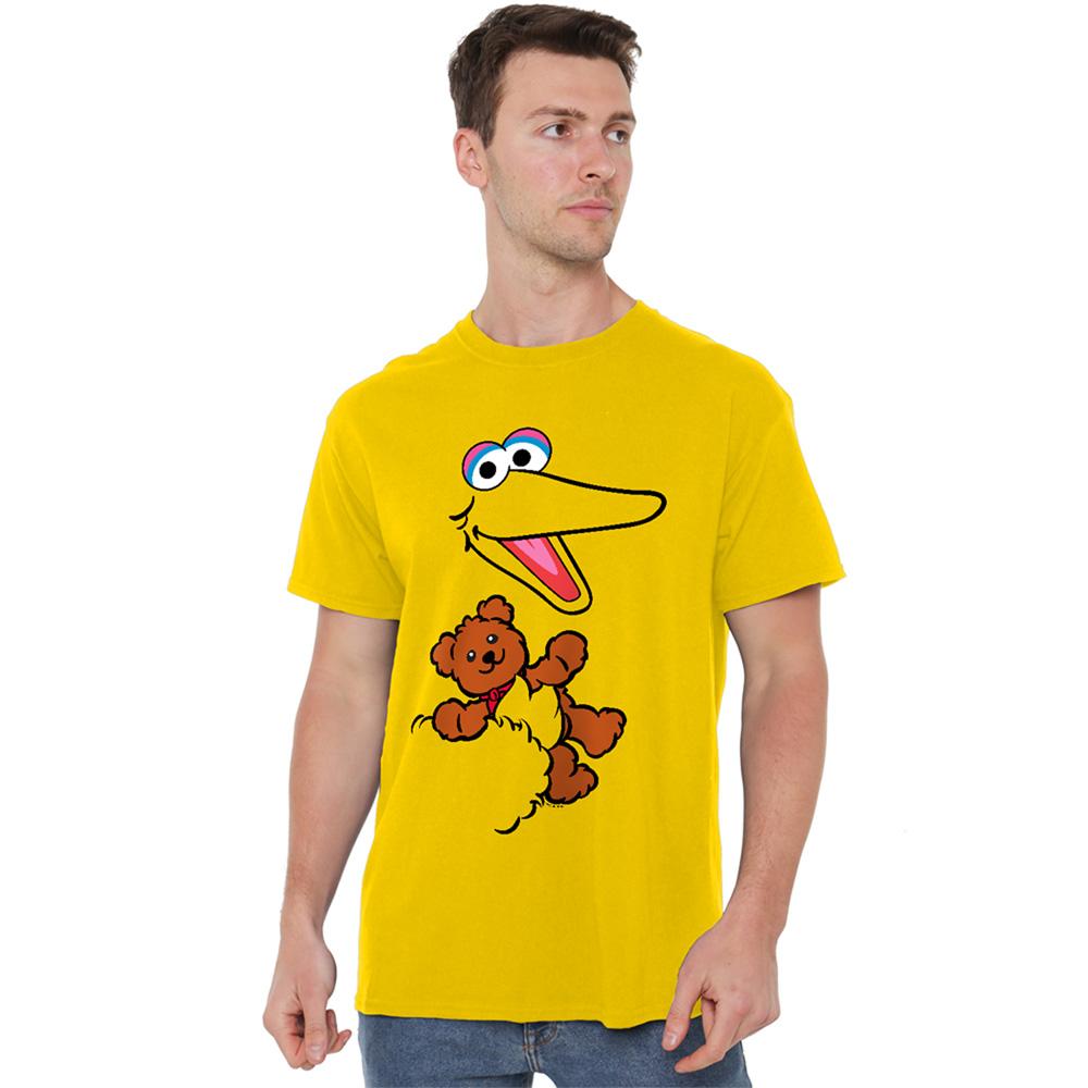 Sesame Street Unisex Adult Radar Big Bird Face T-Shirt