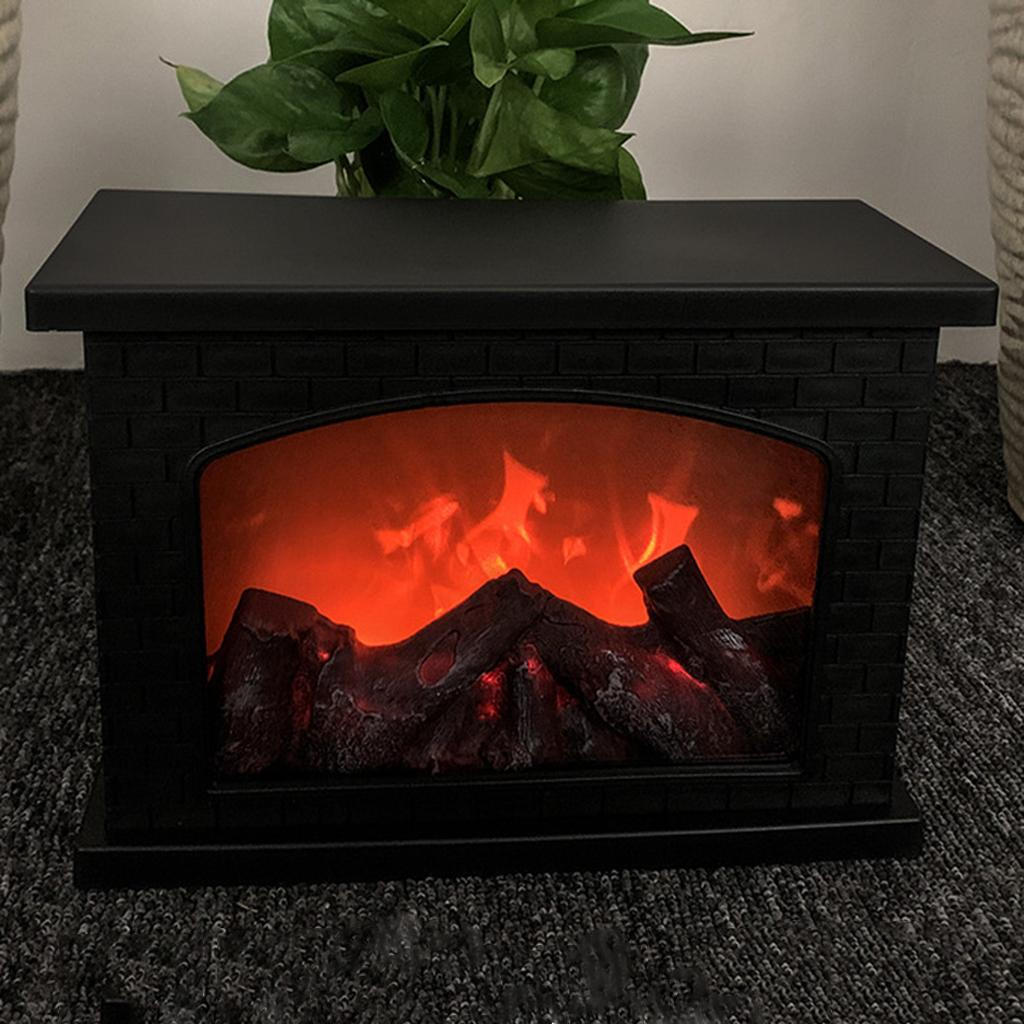 Светодиодный фонарь для камина, беспламенное полено, эффект огня, винтажная лампа, рождественский домашний декор