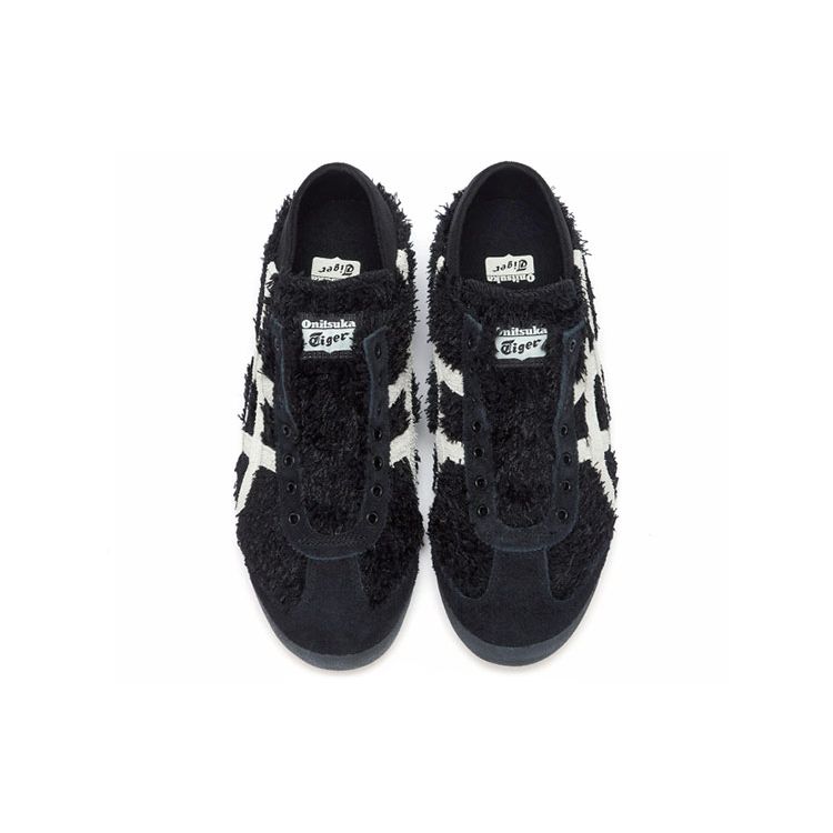 ONITSUKA TIGER Mexico 66 Ткань Удобные Универсальные Амортизирующие Нескользящие Износостойкие Низкие Повседневные Кроссовки Унисекс Черный 1183A761-002