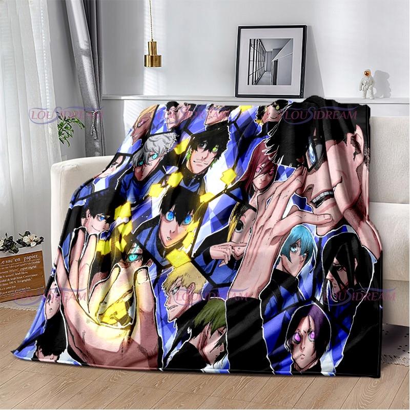 Одеяло с синим замком из японского мультфильма аниме, теплое, уютное домашнее одеяло для кровати, дивана, дивана, легкие подарки для мальчика