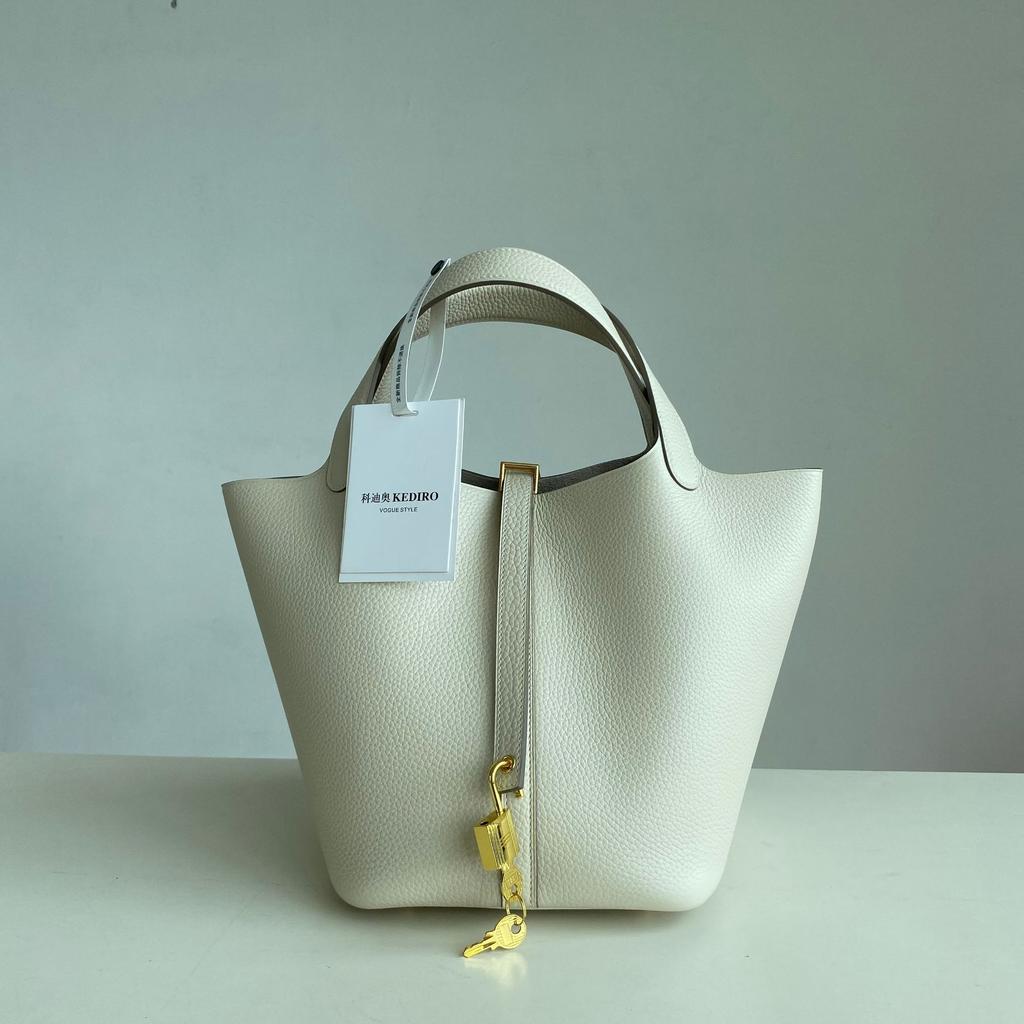 KEDITRO Picotingbo Half Hand Wax Thread Bucket Handheld Женская сумка Модная и простая корзина для овощей 22 см